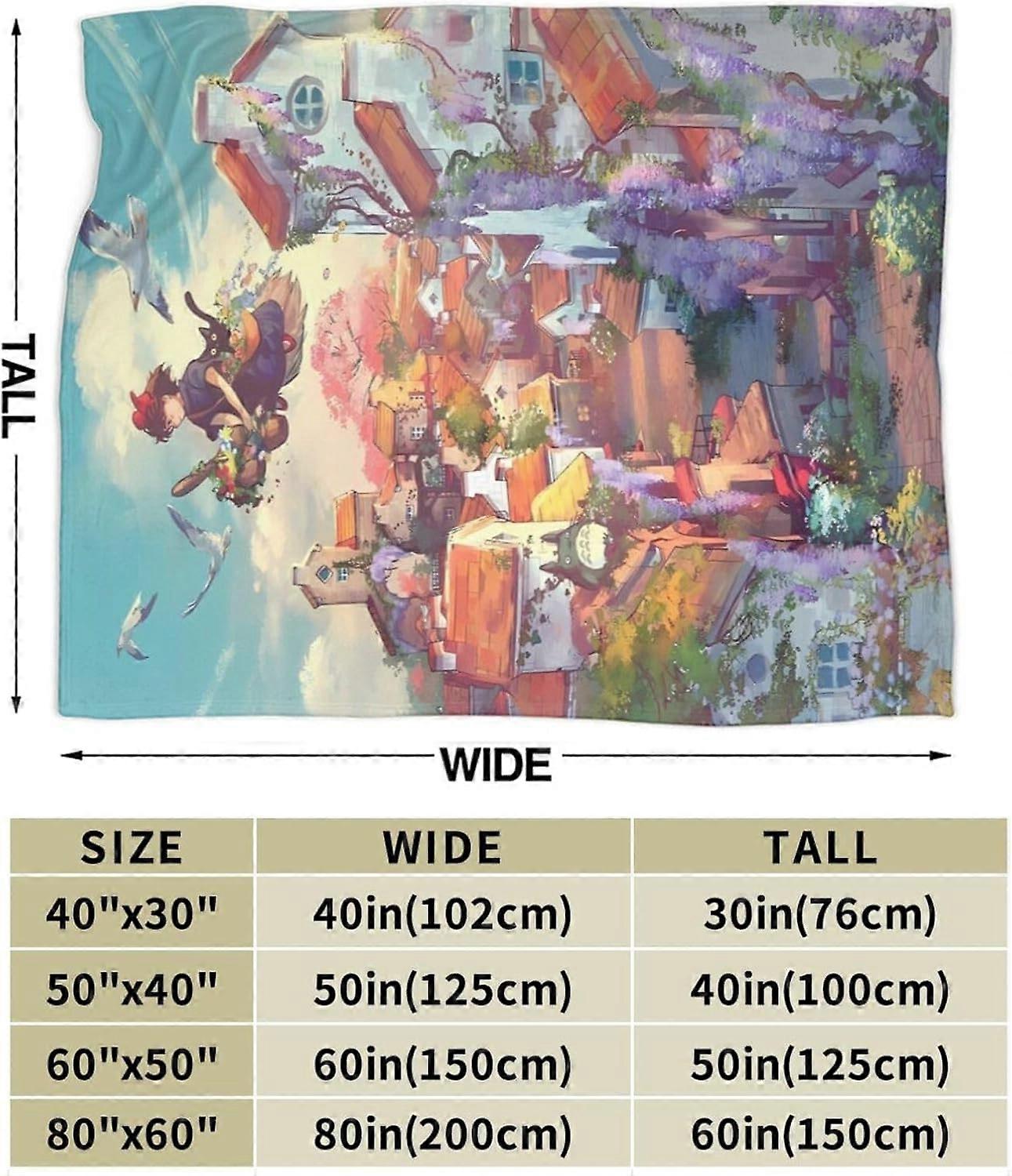 كيكي أنيمي خدمة التوصيل بطانية رمي البطانيات فائقة النعومة الفانيلا خفيفة الوزن للأريكة والسرير واستخدام جميع الفصول