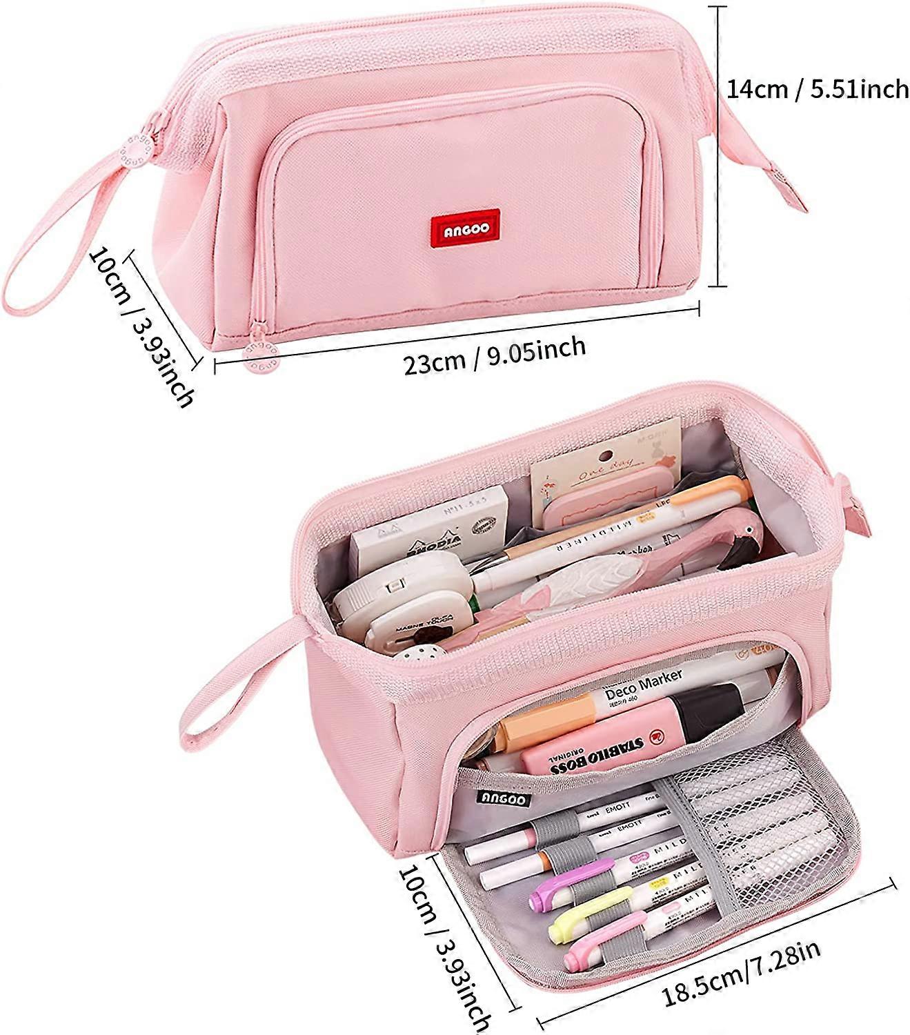 Pacco Da 5 Astucci Portamatite In Metallo Con Cerniera – Perfetti Per Ufficio, Scuola E Trucco (Argento, 21x6x2 Cm) - 3