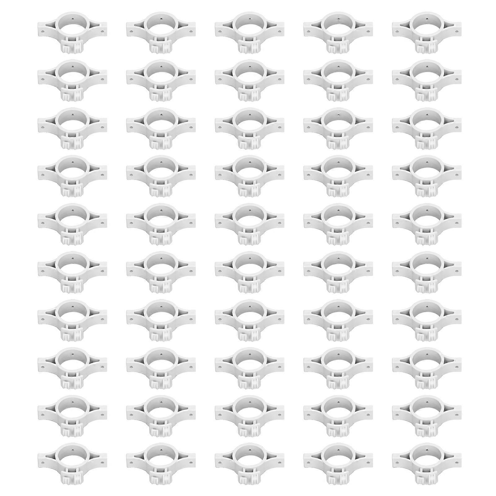 50pcs Electric Fence Insulators Pulse Electric Fence Terminal Rod Insulators with 3.2cm Hole compatible Farm Gray