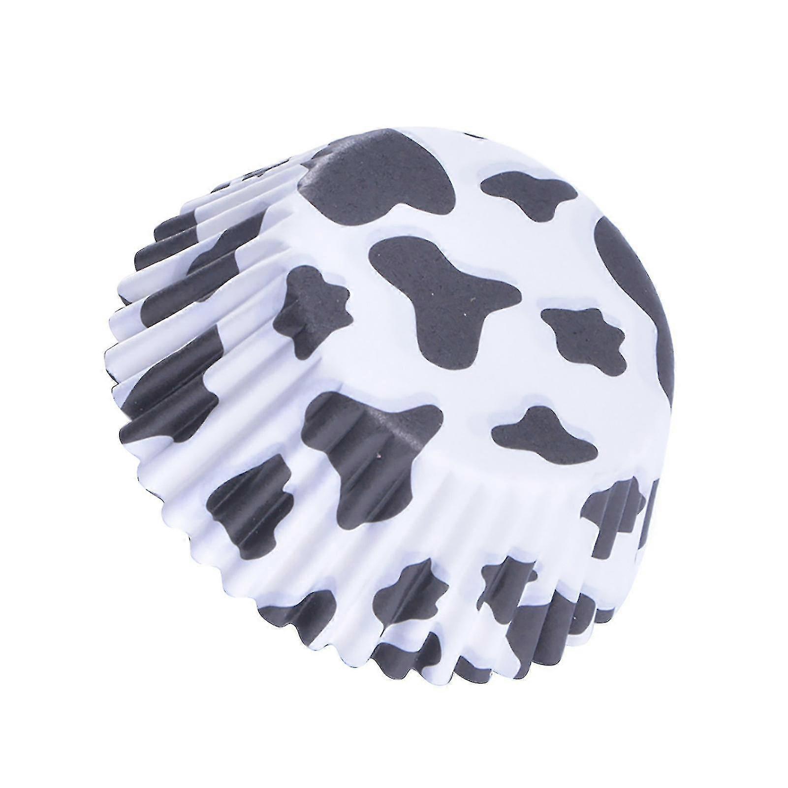 100pcs de Cow Print Paper Cupcake