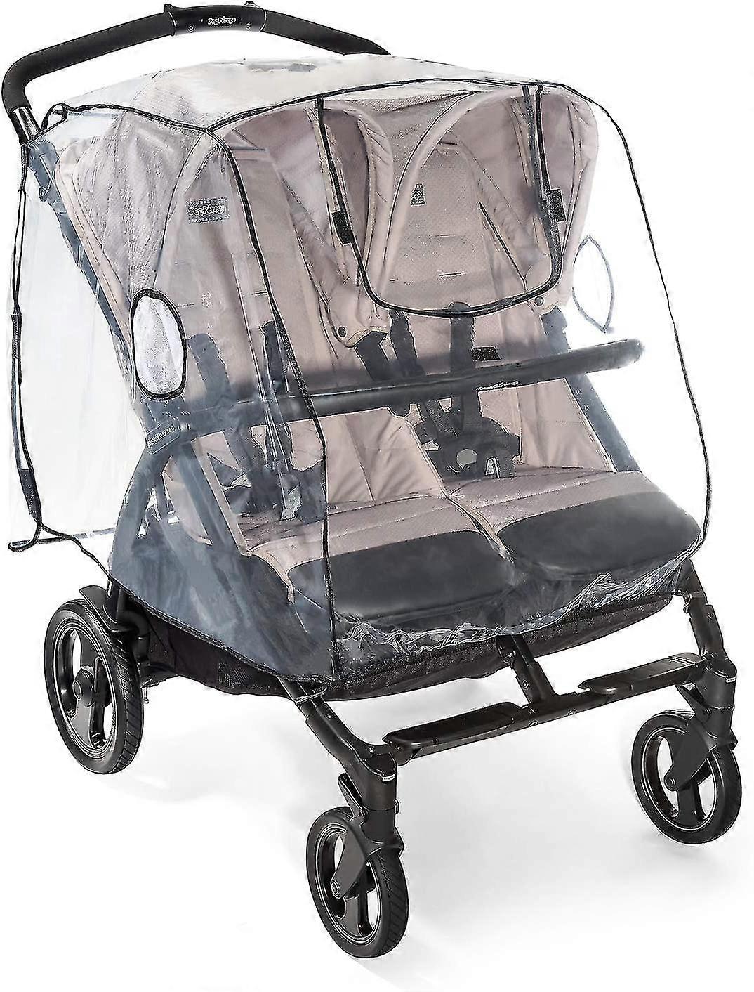 Rainproof double stroller cover