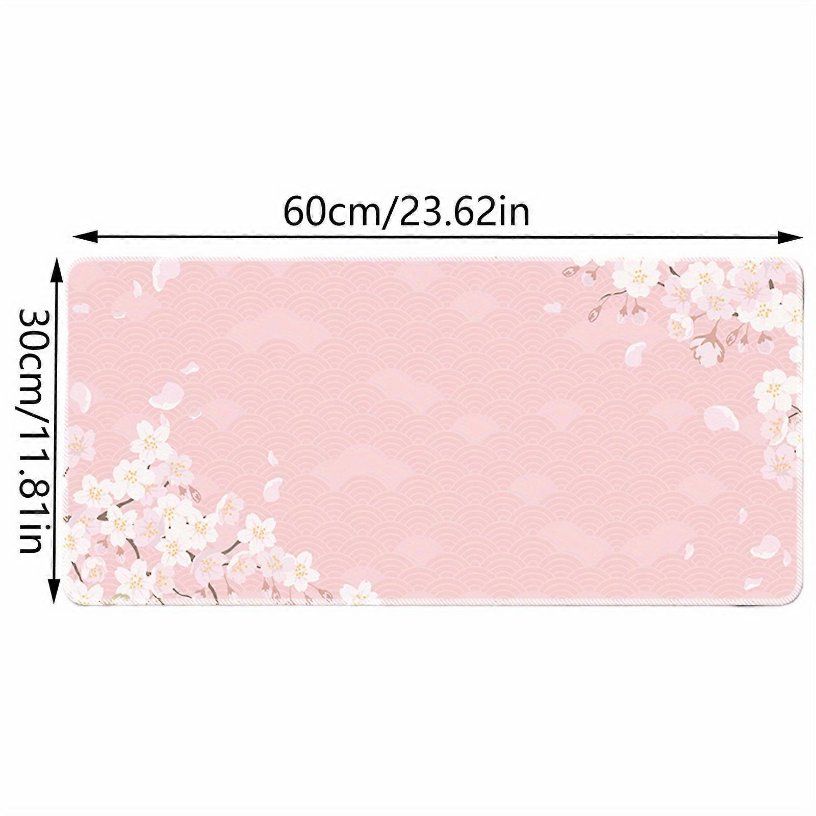 Pink Cherry Blossoms Mousepad - Non-Slip Base for Comfortable Home & Office Use!