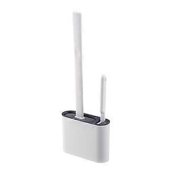 2021 Nieuwe scheuren met zachte plastic toiletborstel met lange steel Schone TPR siliconenborstel Geen dode hoek