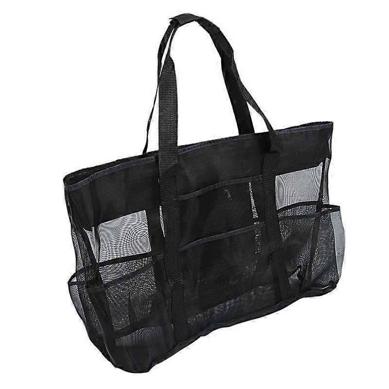 Beach Bag - Women's Durable Mesh Tote Bag with 7 Pockets