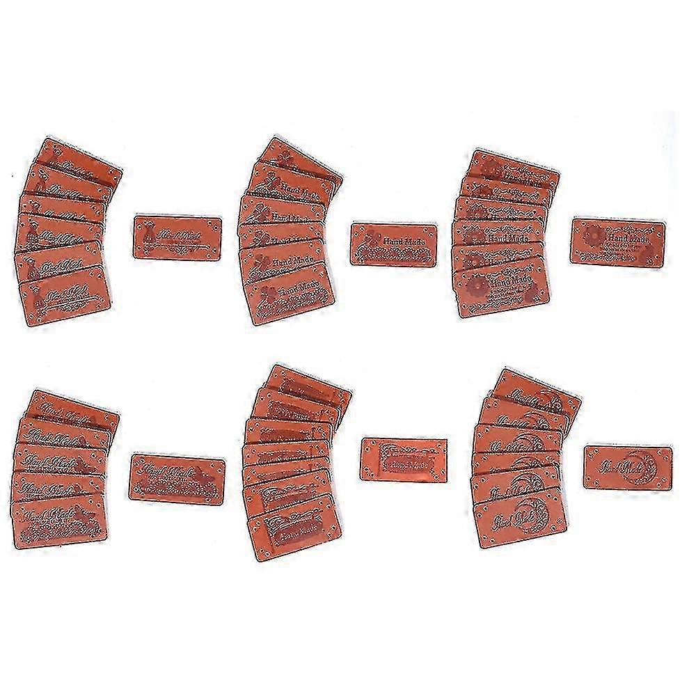 120pcs Handmade Label Handmade Faux Leather Labels Tags For Handmade Labels For Clothing Hats Bags