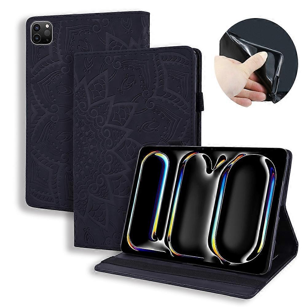 Embossed Leather Tablet Case For iPad Pro 11 2024