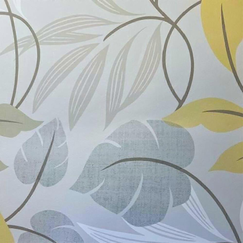 Fine Decor Oriental Leaves Grey Wallpaper