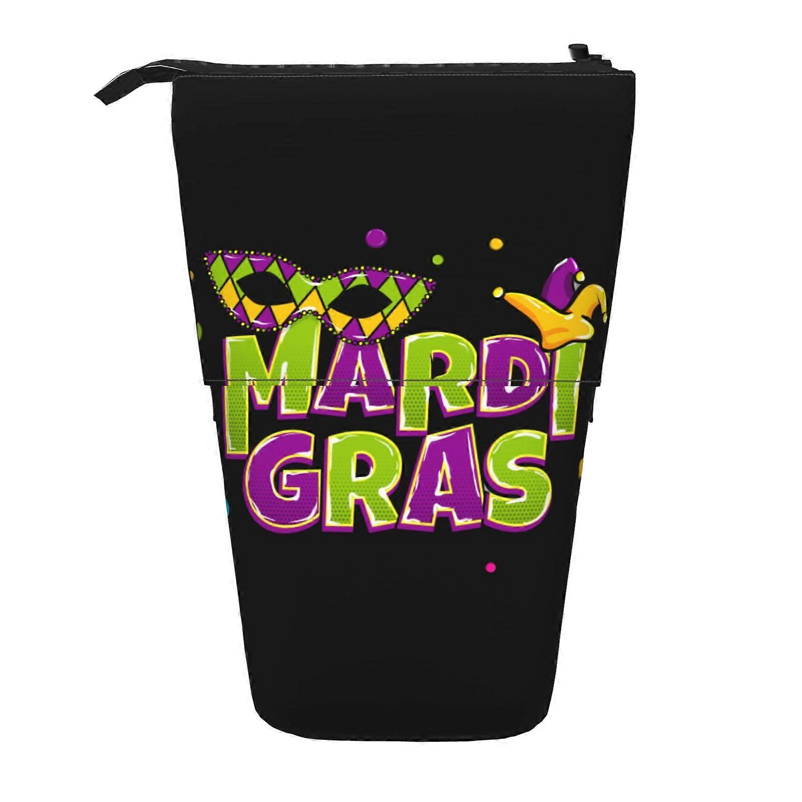 ماردي غرا 2024 مقلمة حقيبة قلم رصاص تلسكوبية مع حقيبة مكياج محمولة بسحاب