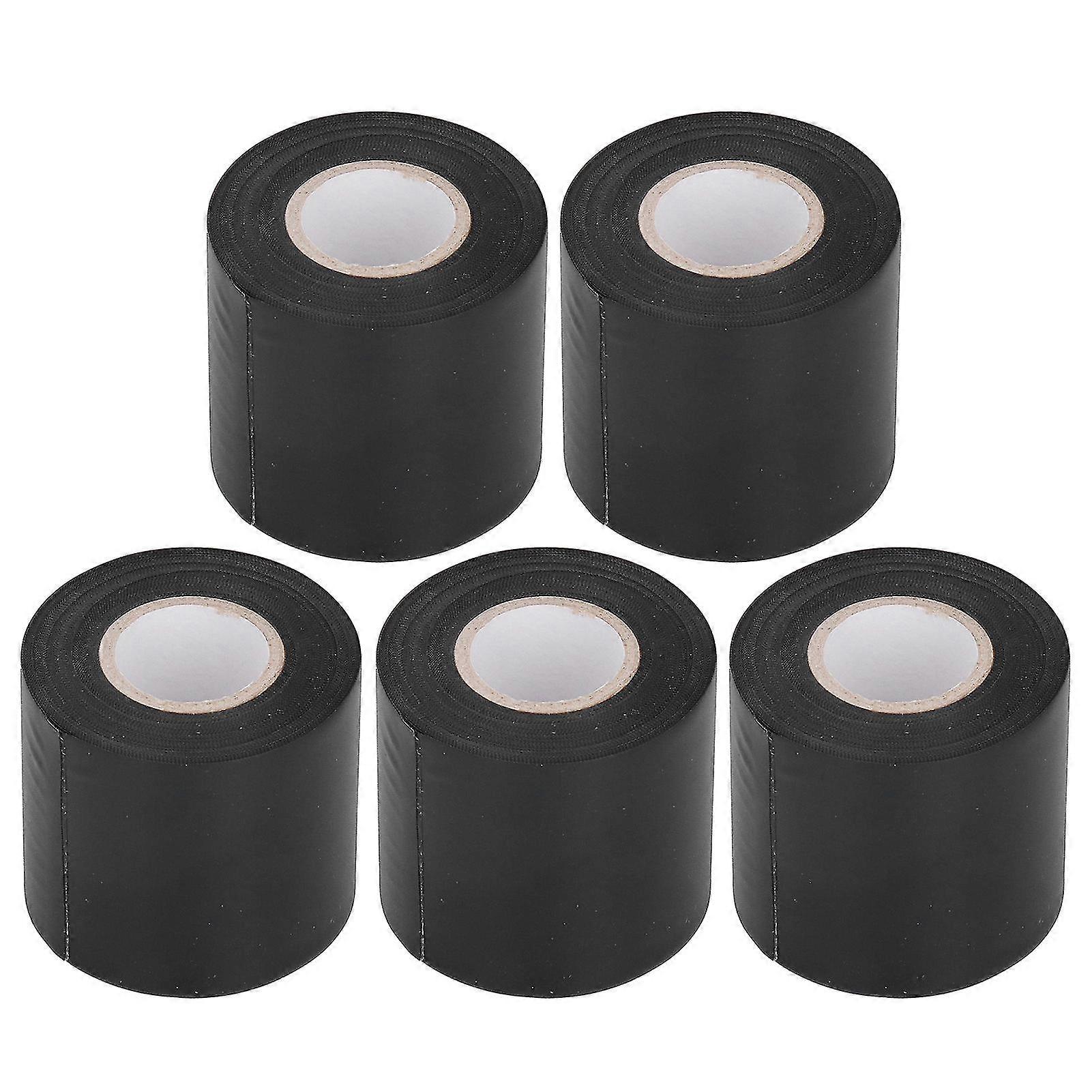Protective Black Air Conditioner Pipe Tape - 5pcs, 6cm Width