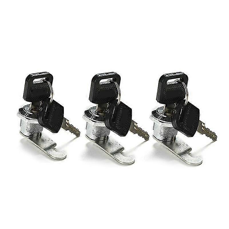 Mailbox Lock, 3 Pack Cam Lock For Cabinet Letter Box Locker Drawer Door Cupboard With 2 Keys 16mm