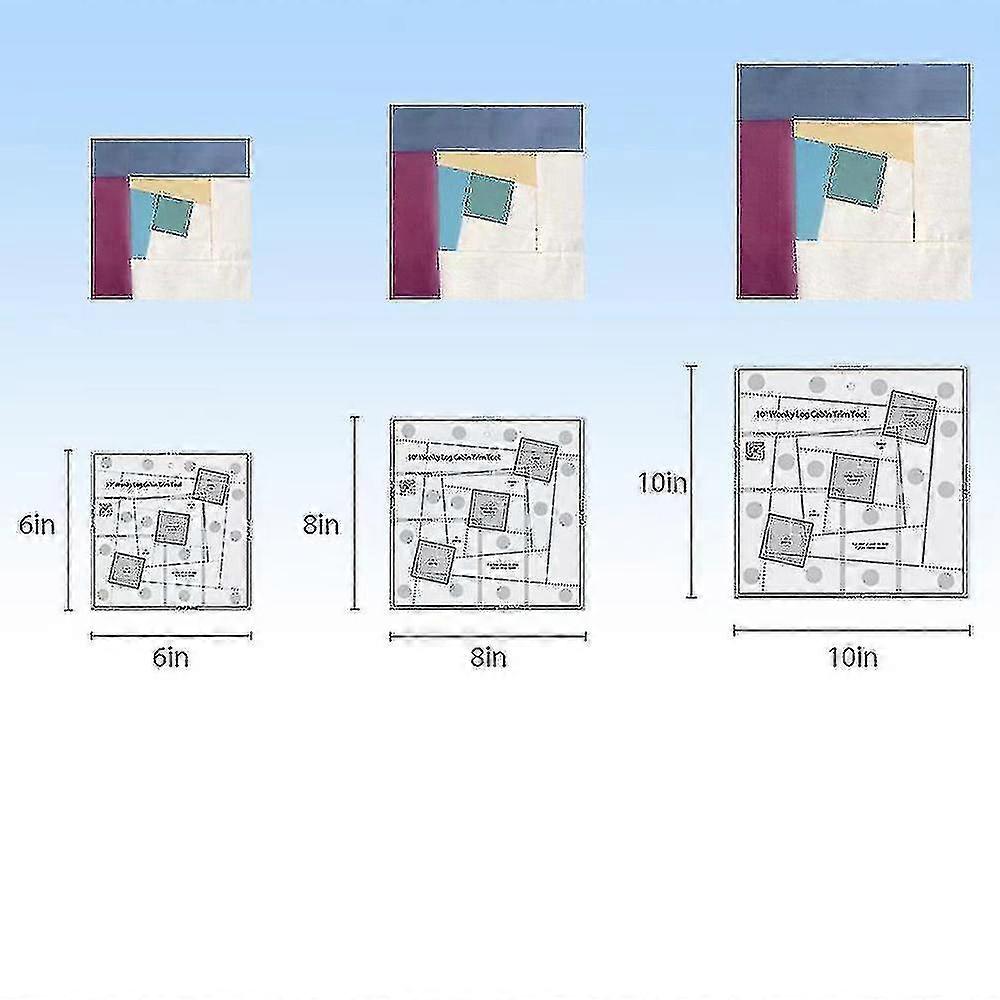 Wonky Log Cabin Trim Tool Diy Quilting Template Sewing Log Cabin Making Mold Ruler