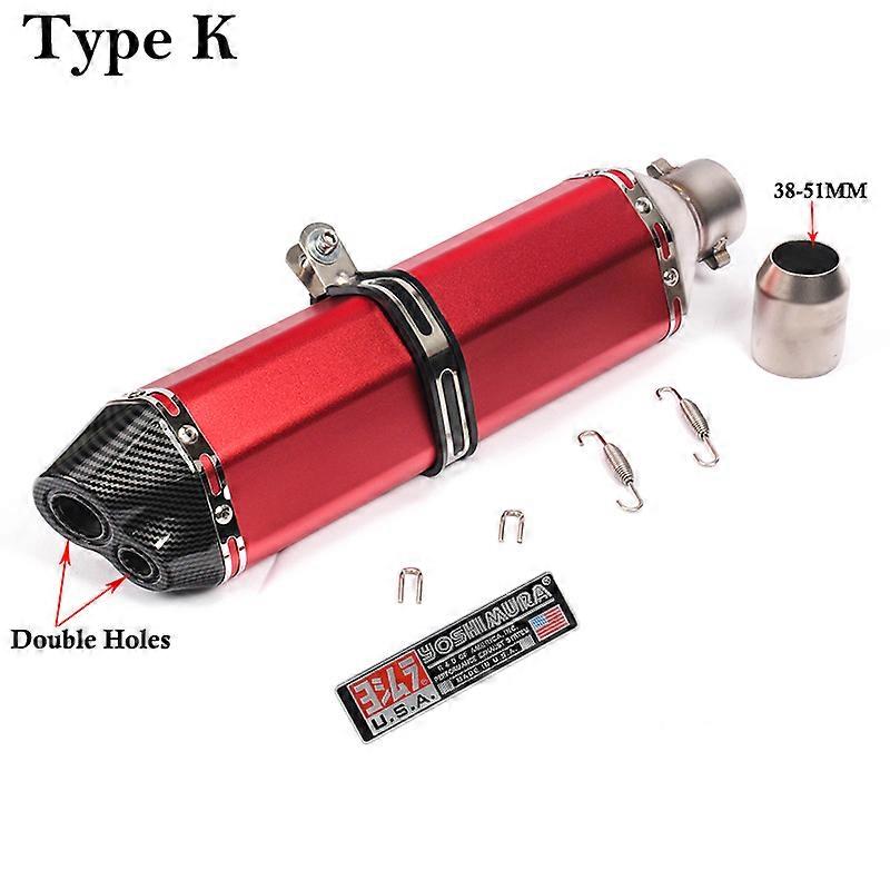 Silenciador de Escape Universal para motocicleta, tubo de doble orificio, Yoshimura, No DB Killer, 470MM, para MT07, ZX6R, KTM390