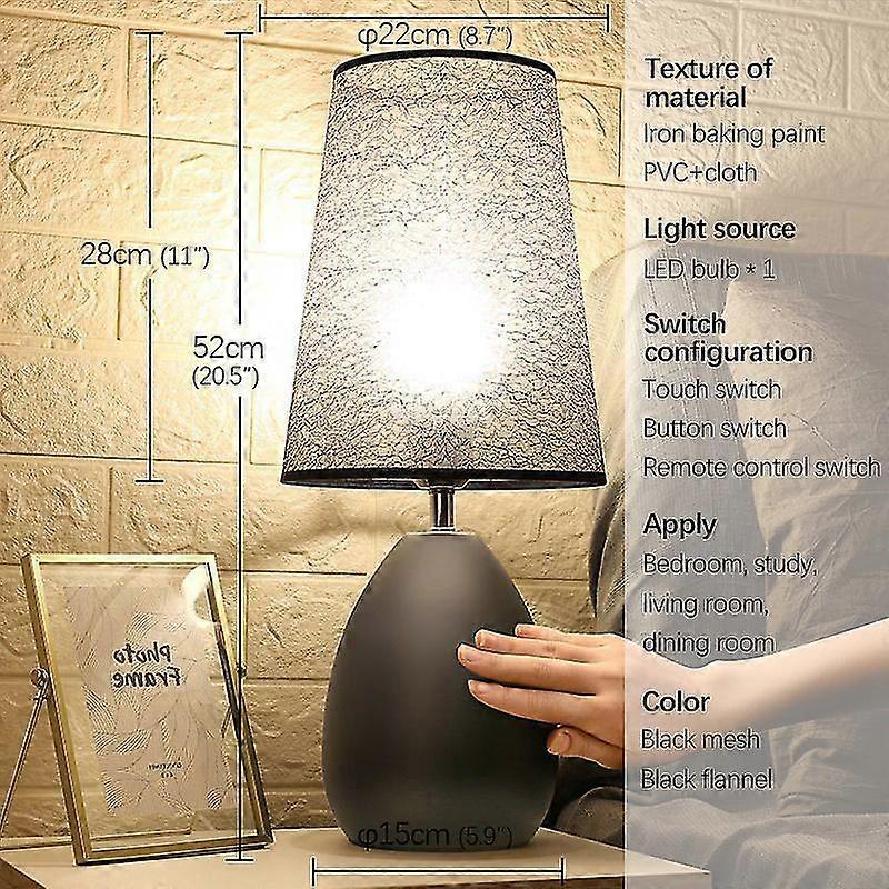 Nordic Table Lamp Led Creative Touch Dimming Desk Light Moderne Enkel for hjemmet Stue Soverom Nattbord Innredning