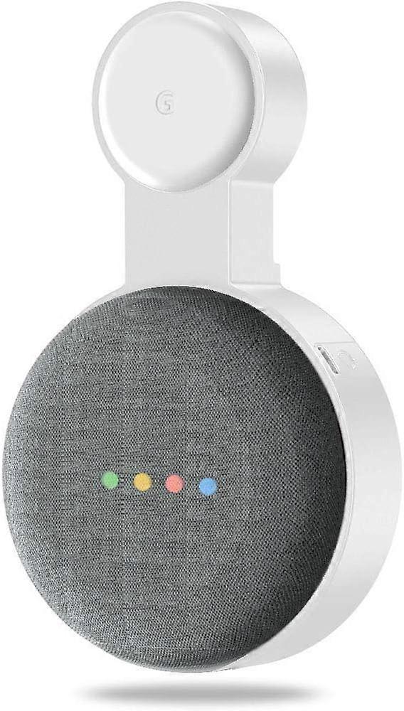 Socket Wall Bracket for Google Home Mini Voice Assistant Smart Speaker Harness Management Accessories (white)