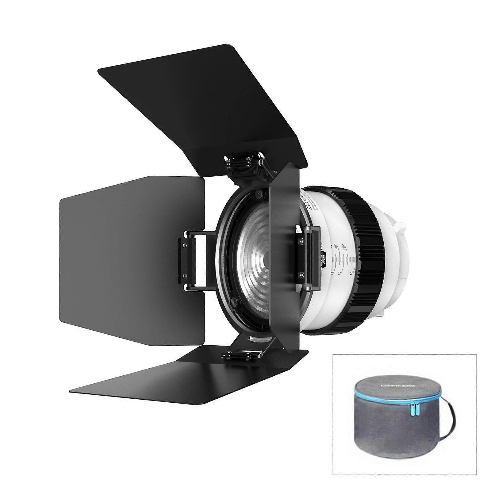 LIPPMANN F10/ F20 Fresnel Lens Bowens Mount 10- 45Optical Focusing Adapter 10X Brighter 4-leaf Barn Door for Continuous Light