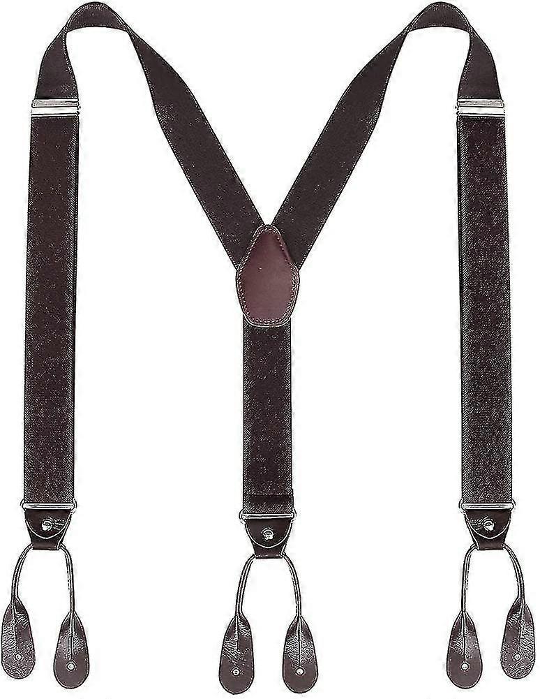 Men Buttons Suspenders Wide Elastic - 35mm Y Shape Adjustable Length Suspenders