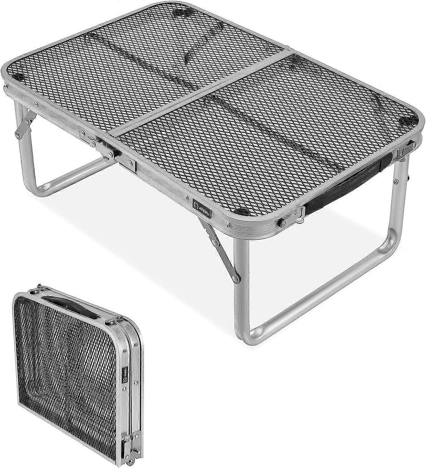 Camping Table Small Portable Net Table Side Table for Campfire Camping Picnic with Carry Handle