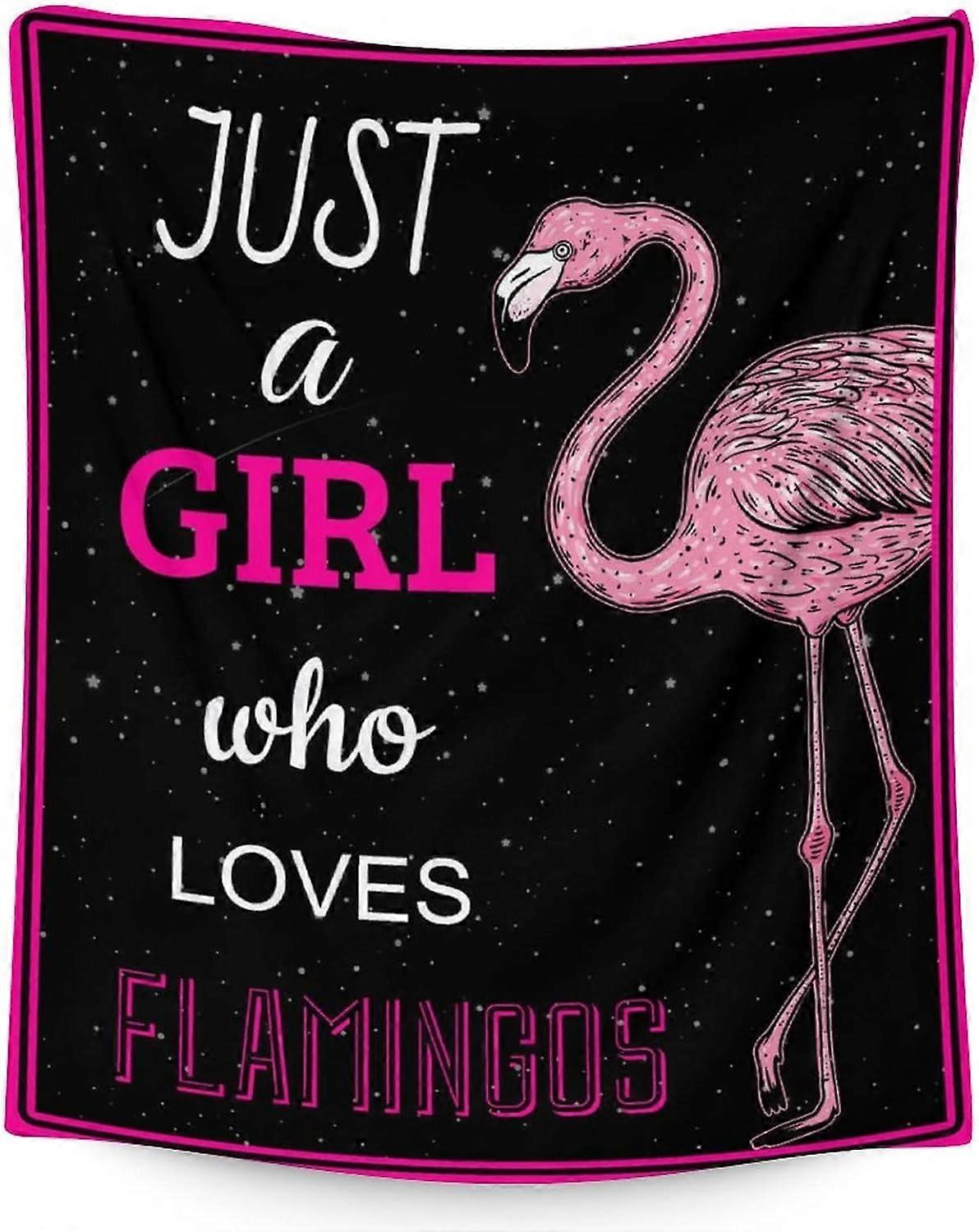 Flamingo Blanket Gifts - 40"x50" Cute Throw Blanket for Adults, Kids - Pink Soft Plush Blankets for Couch, Sofa