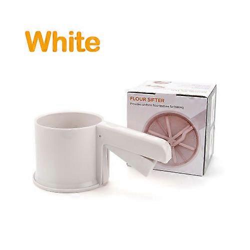 Baking Pastry Tools Plastic Flour Filter Sugar Powder Filter Kitchen Handheld Flour Screen Filter Plastic Cup Shape Machinery