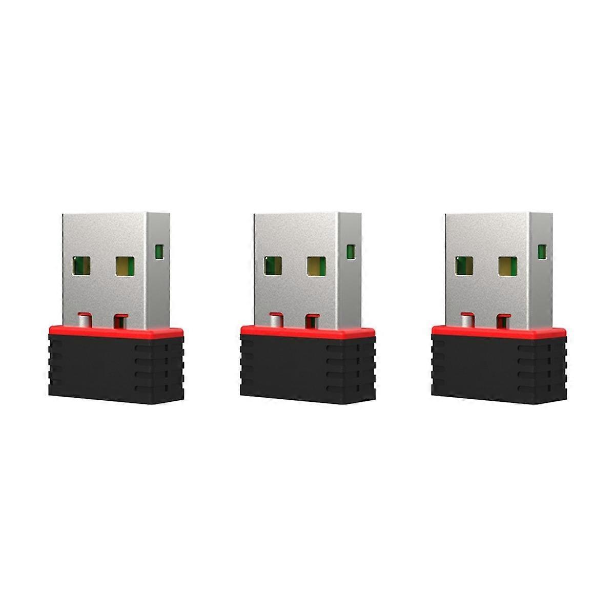 3PCS Mini USB Wifi Adapter for Laptops Portable Wireless Network Dongle High-Speed Internet Connectivity Accessory