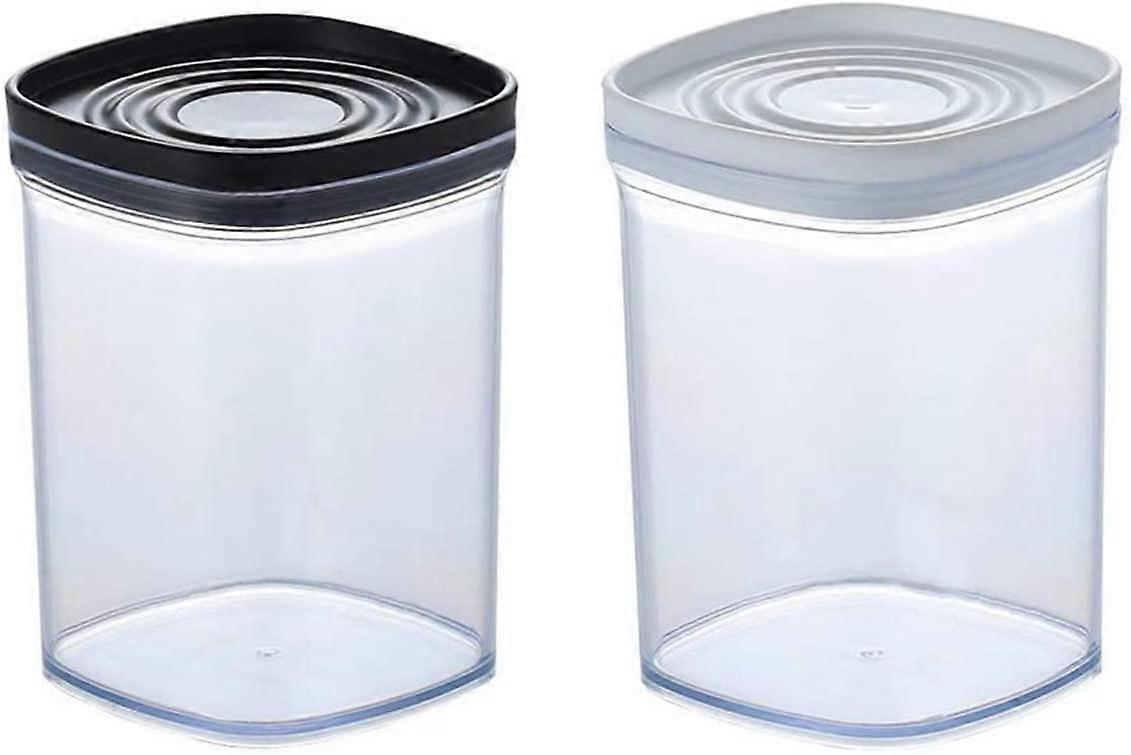 2 plastic storage boxes with lid 520 ml