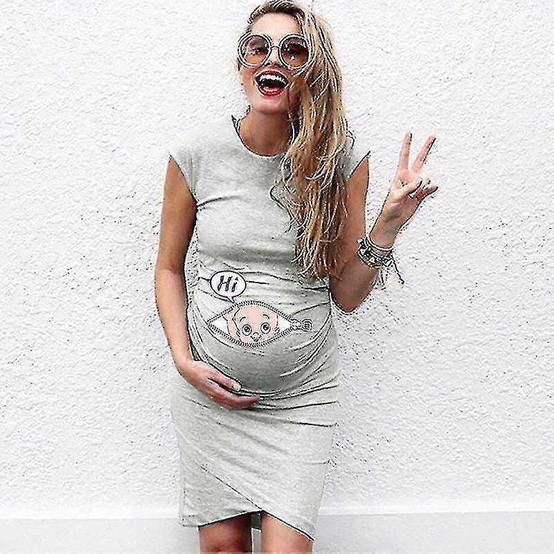 Cute Maternity Dress Loose Casual Dress Women Maternity Clothes