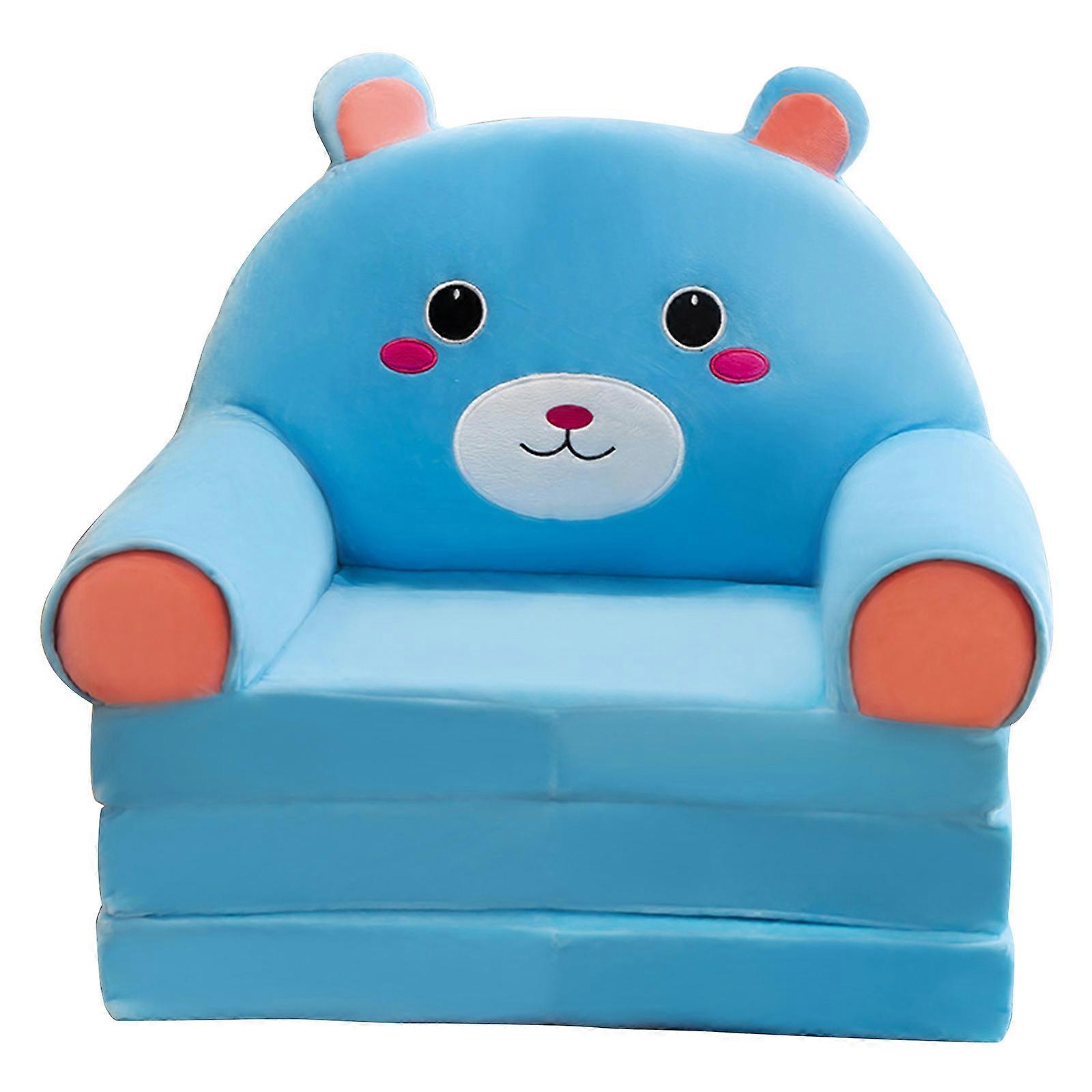 Empty Sofa Cover for Kids Cushion Plush Sofa Backrest Armchair 2 in 1 Foldable Sofa Cute Cartoon Lazy Sofa Flip Open Sofa Without Inner PP Cotton