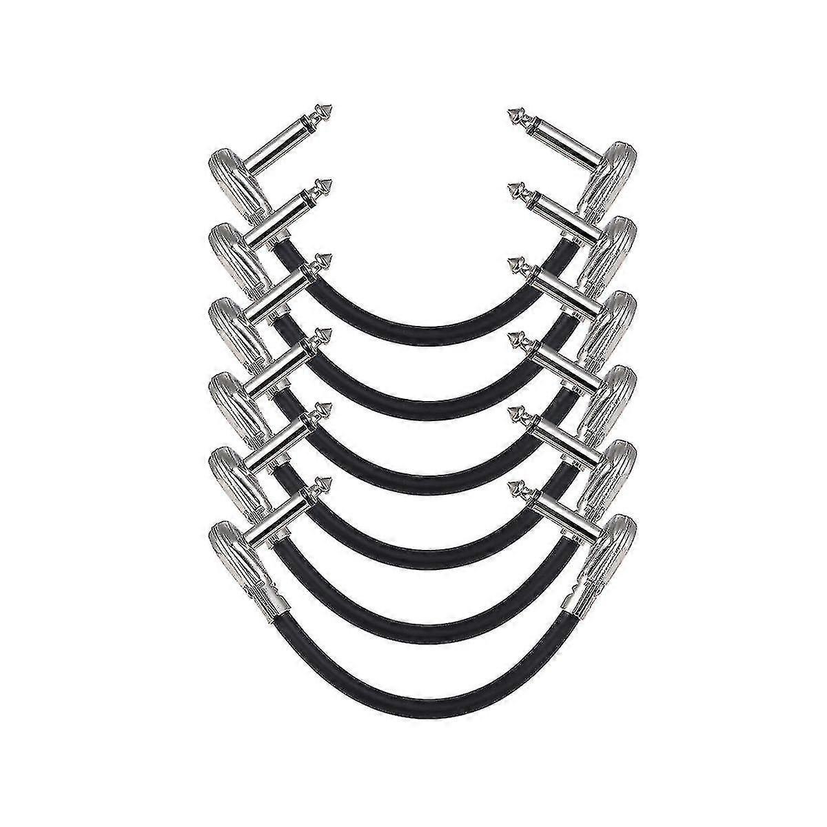 6-pack 12inch Guitar Patch Cables, Acoustic Instrument Guitar Cables, Duckhead Effect Cables