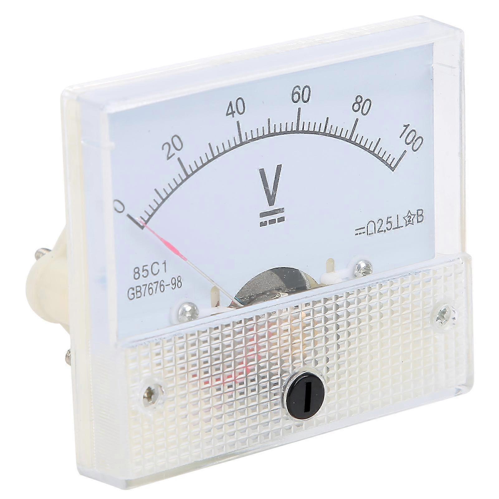 DC Voltmeter 85C1 Panel Meter 0~100V Voltage Measuring Instrument