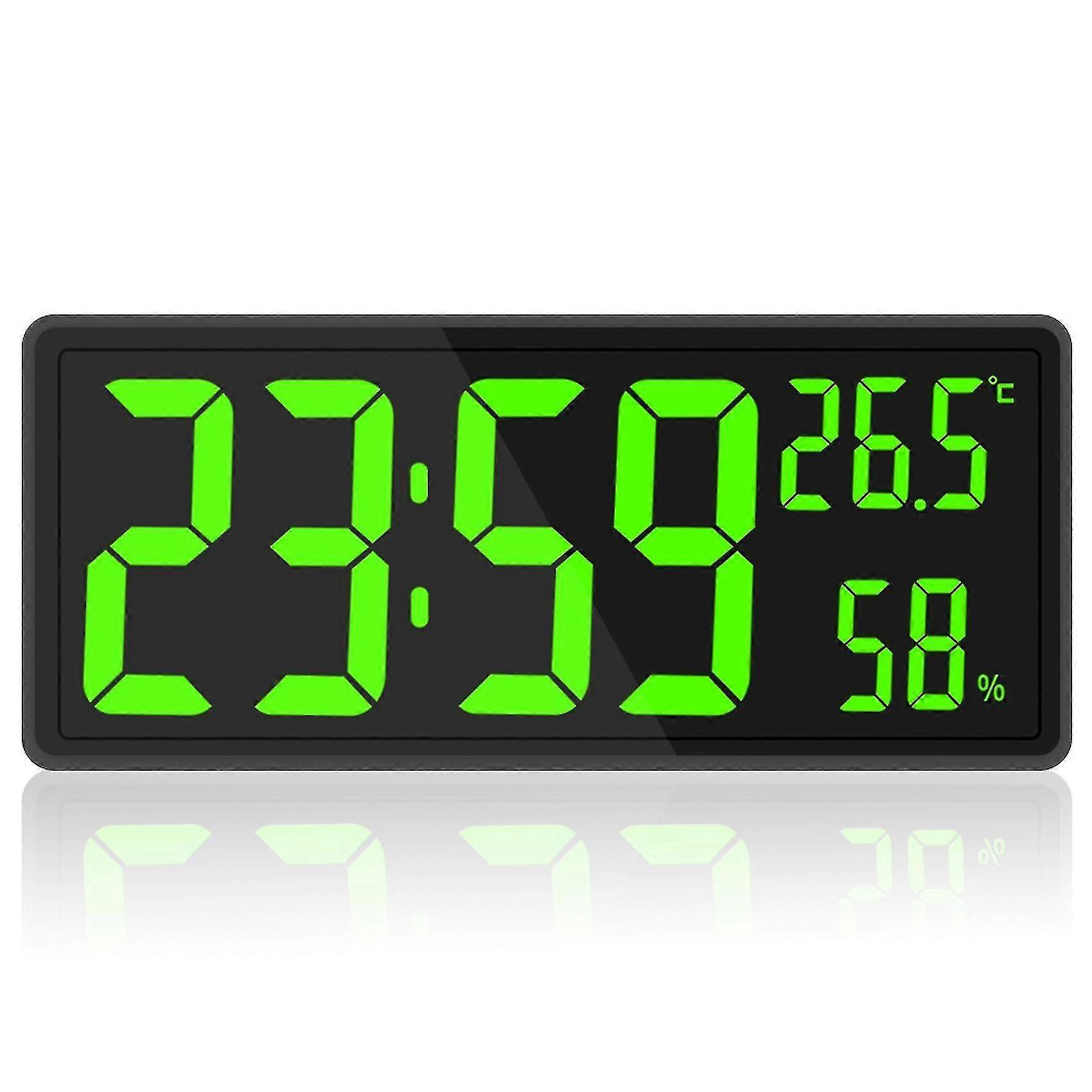 Led Digital Wall Clock, Digits Display,indoor Temperature&humidity,for Farmhouse, Home,classroom,of