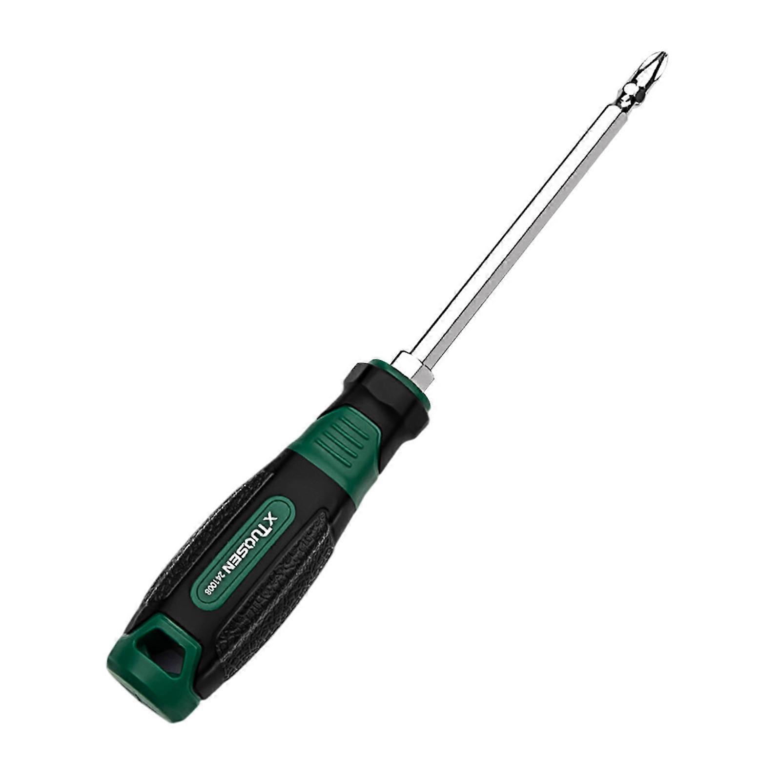 Ratchet Telescopic Screwdriver Replaceable Head High Efficiency Easy to Load Slotted