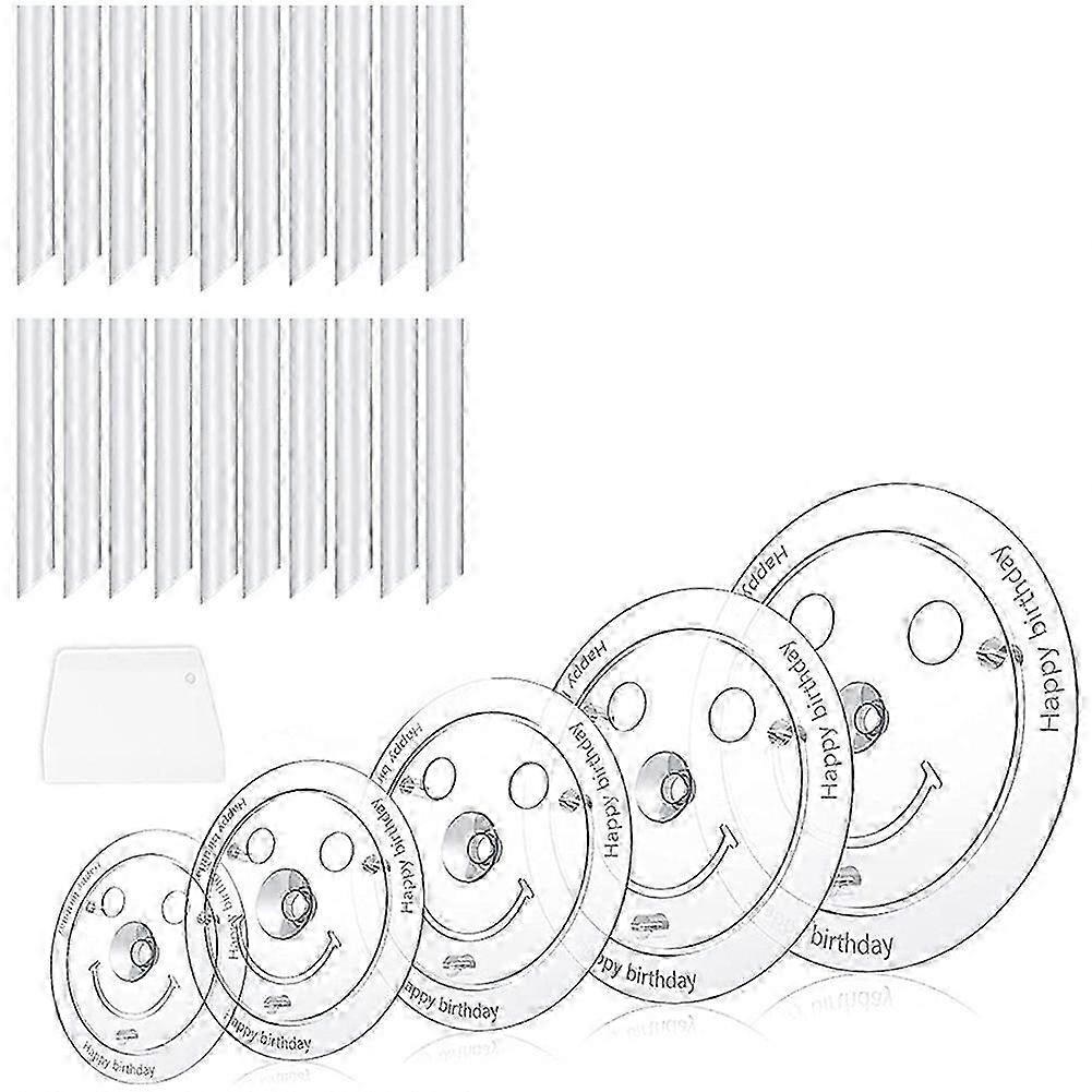 Cake Supports For Multi-tier Cakes Cake Stand 5 Levels (9/12/16/20/26cm)) With 20 Plastic Dowel Rai