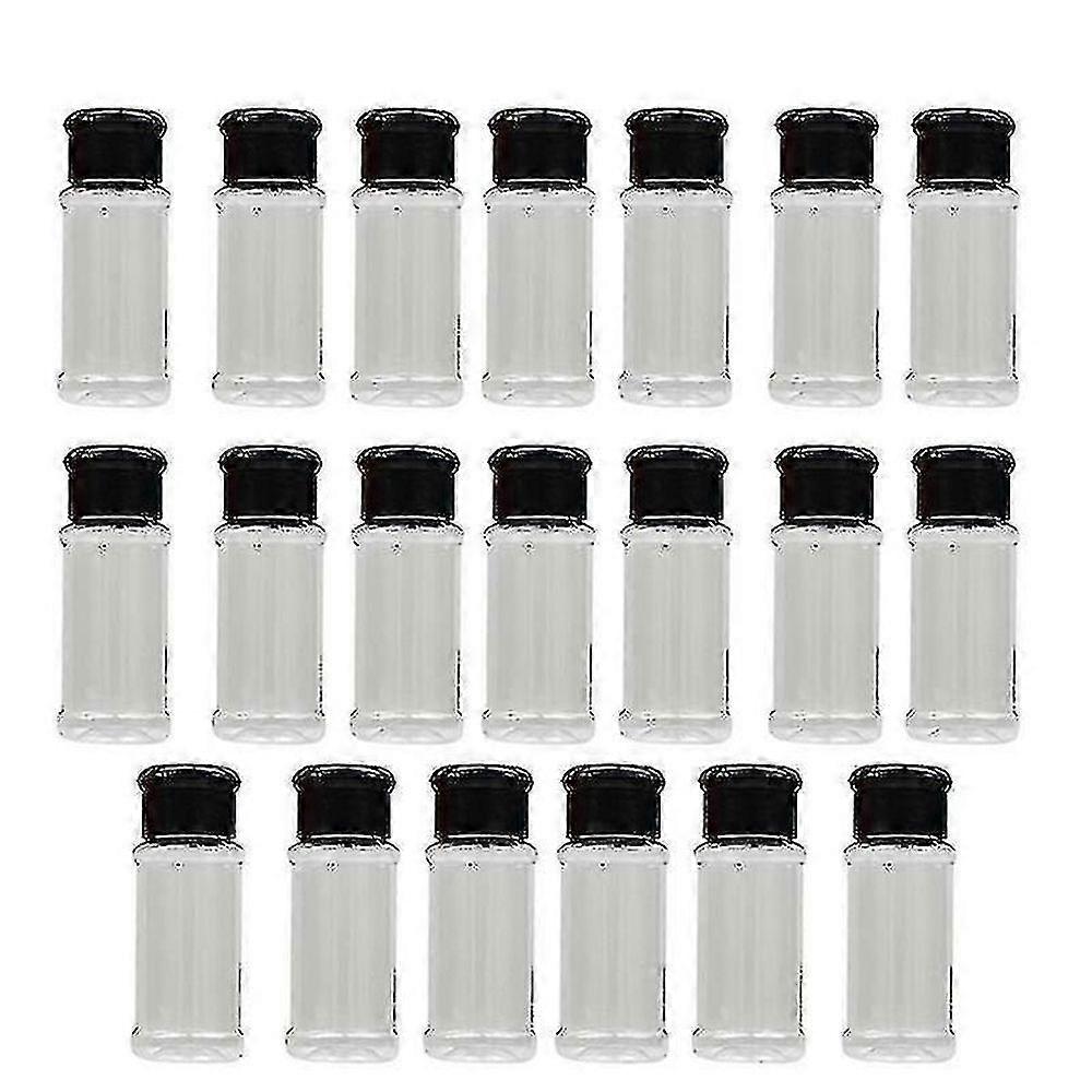 20pcs Plastic Spice Jars, 3.3 Fluid Ounces/100ml Spice Containers
