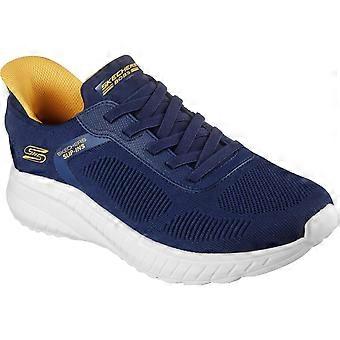 Skechers BOBS Sport Squad Chaos Solid Step Textile Men's Navy Trainers
