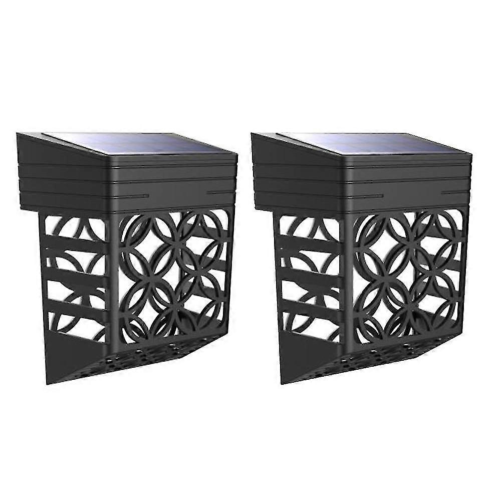 Solar Wall Lights Outdoor 2 Pack For Deck Step Fence Post Access And Garden Lighting