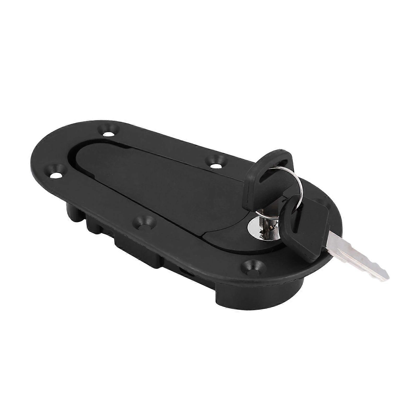 Universal Racing Car Engine Cover Lock Plus Flush Mount Hood Latch Pin Key Locking Kit