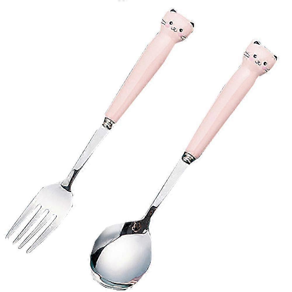2-Piece Children Flatware SetDinner Utensils Spoon Fork Set
