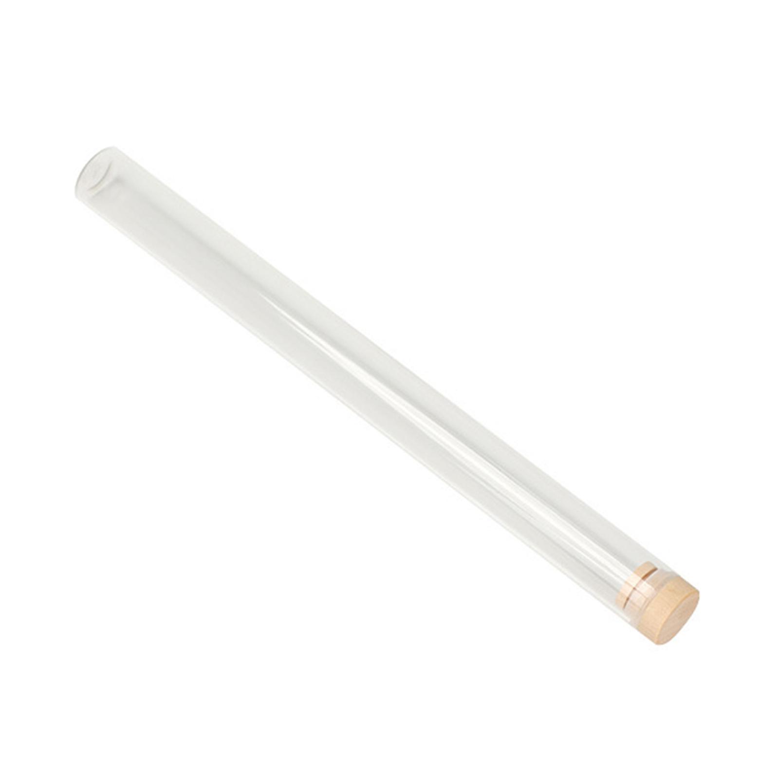 Tube d’encens transparent avec bouchons en liège Tube décoratif ménage pour intérieur extérieur voyage camping portable