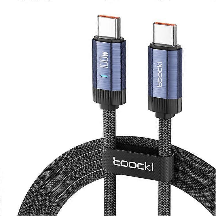 TOOCKI TQ-X24C2 2m Type-C to Type-C Cord PD 100W E-Marker Chip Fast Charging Cable