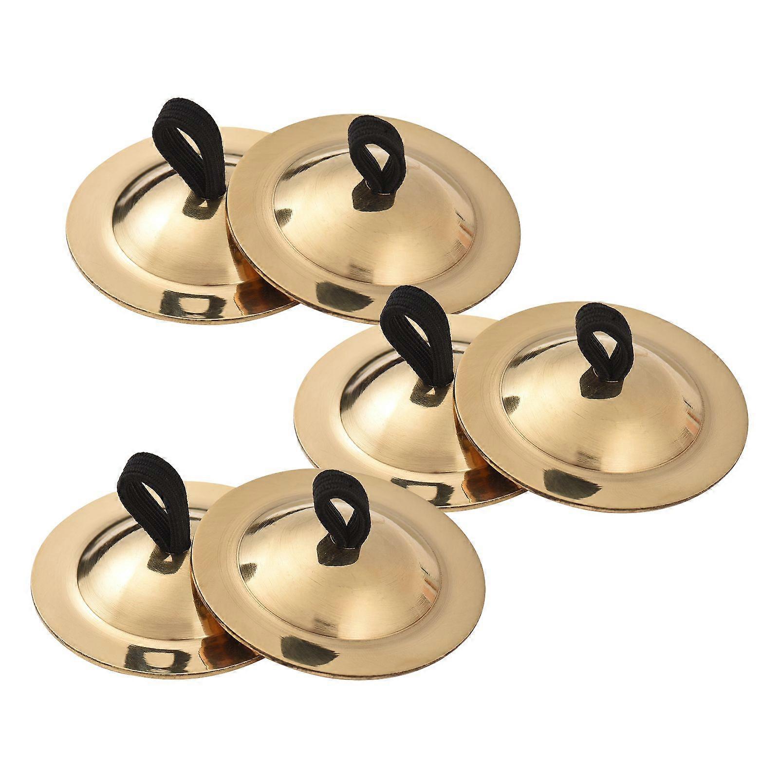 6Pcs Finger Cymbals Belly Dancing Copper Finger Cymbals Musical Instrument Belly Dancing Finger Dancing Accessories for Party Diameter 5.5cm