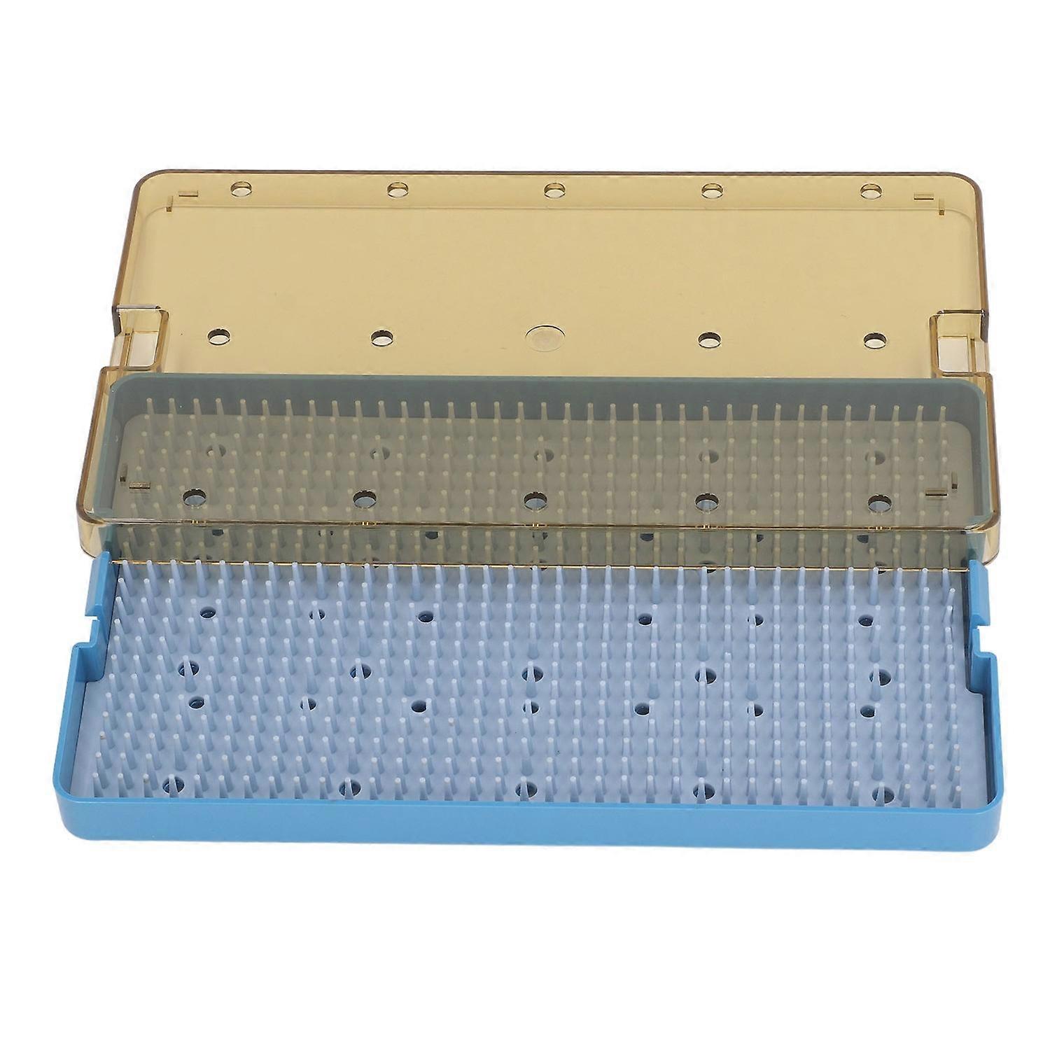 Bur Storage Case Dust Proof Cover Autoclavable Bur Holder Organizer Box for Hospital Clinic