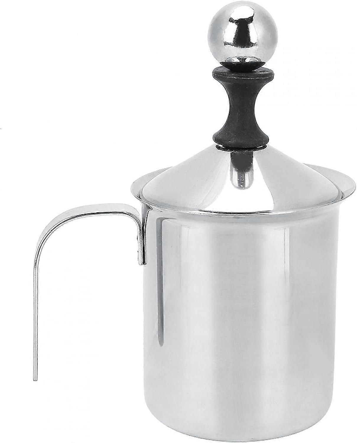 Melkeskummer - 400 ml rustfritt stål dobbeltnett melkeskummer kaffeskum latte