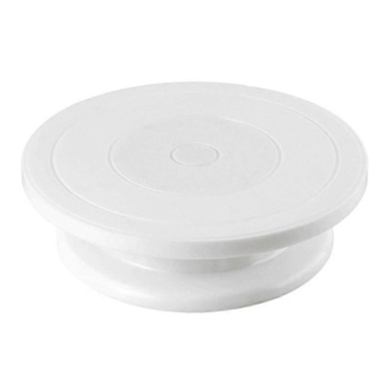 Plastic Cake Turntable Rotating Anti-skid Round Cake Decorating Stand Cake Rotary Table Plate Kitchen DIY Pan Baking Tool