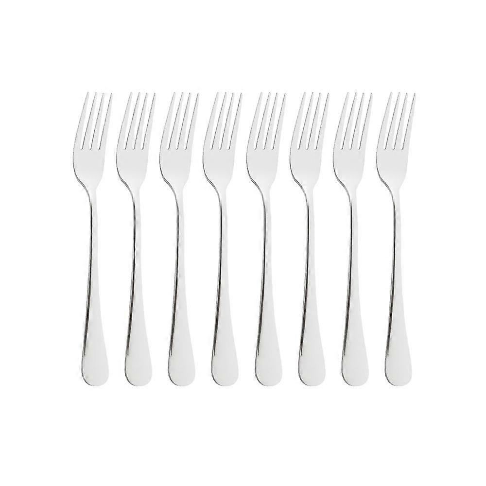 8Pcs Mirror Colorful Tableware Set Stainless Steel Dinnerware Set Dinner Fruit Forks Flatware Set Dishwasher Safe Cutlery Set
