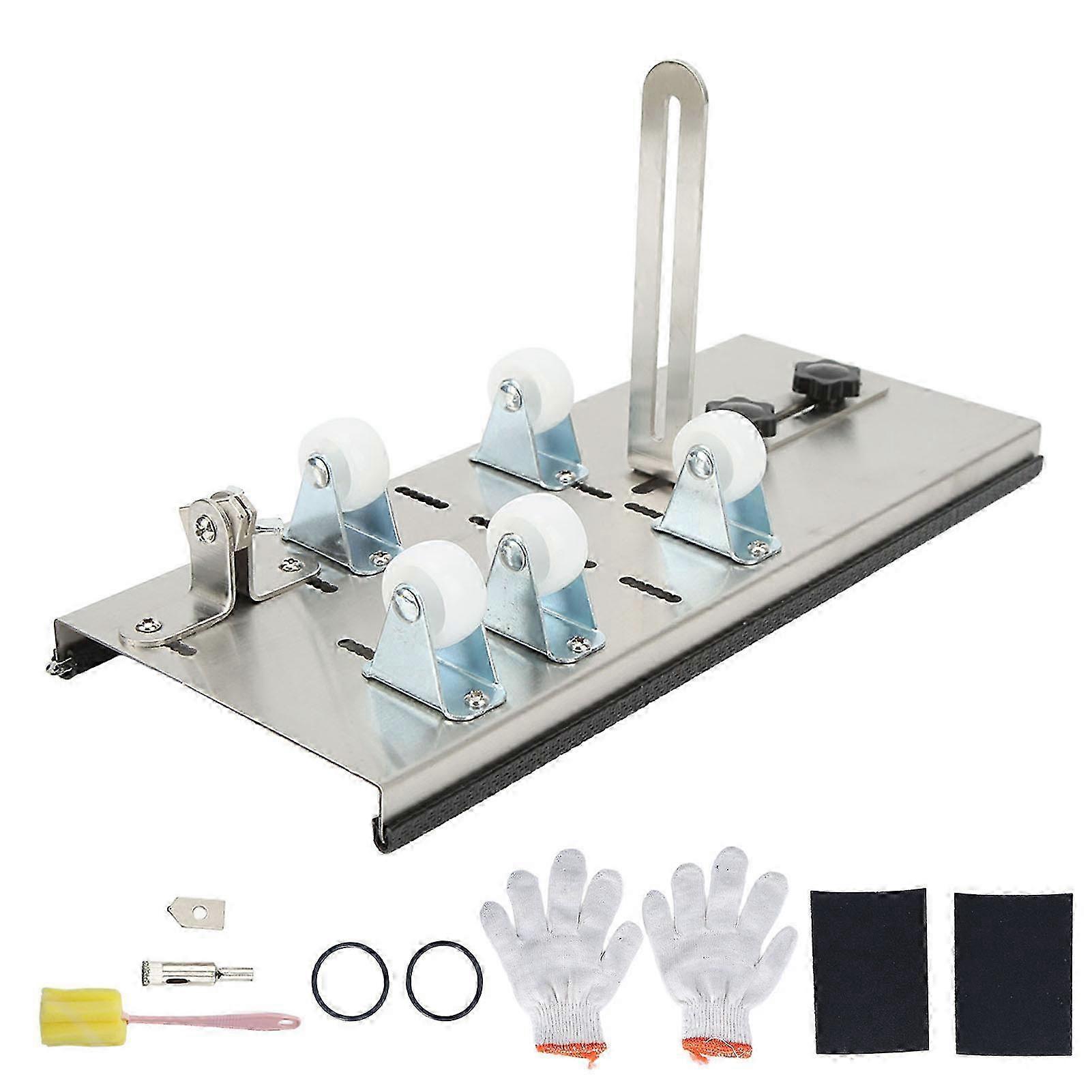 Glass Bottle Cutter Adjustable Precise Efficient Practical Bottle Cutting Tool with 5 Wheels for DIY Projects