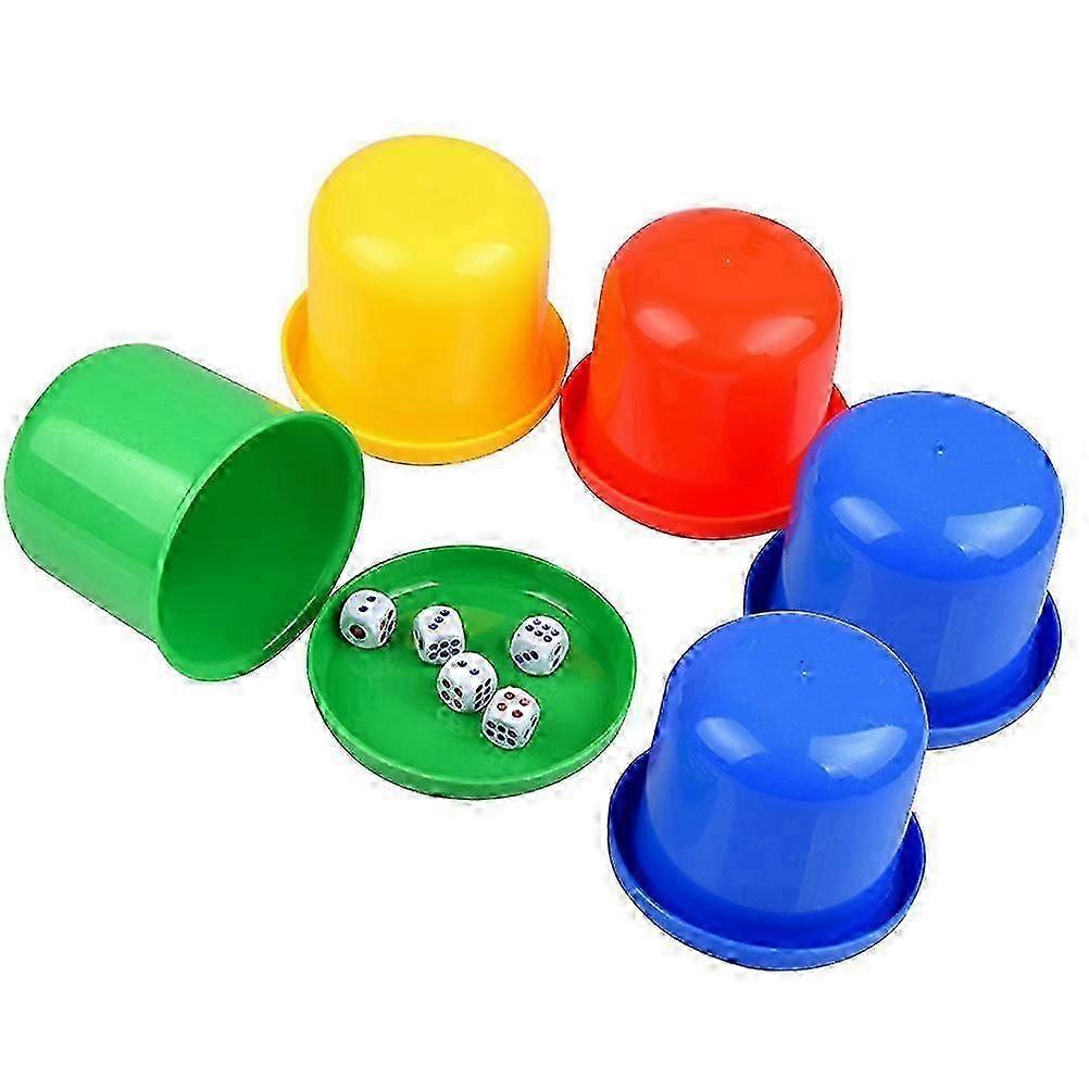 Set of 5 Dice Cups with Bar Shaker Ideal for Parties and Gift Giving