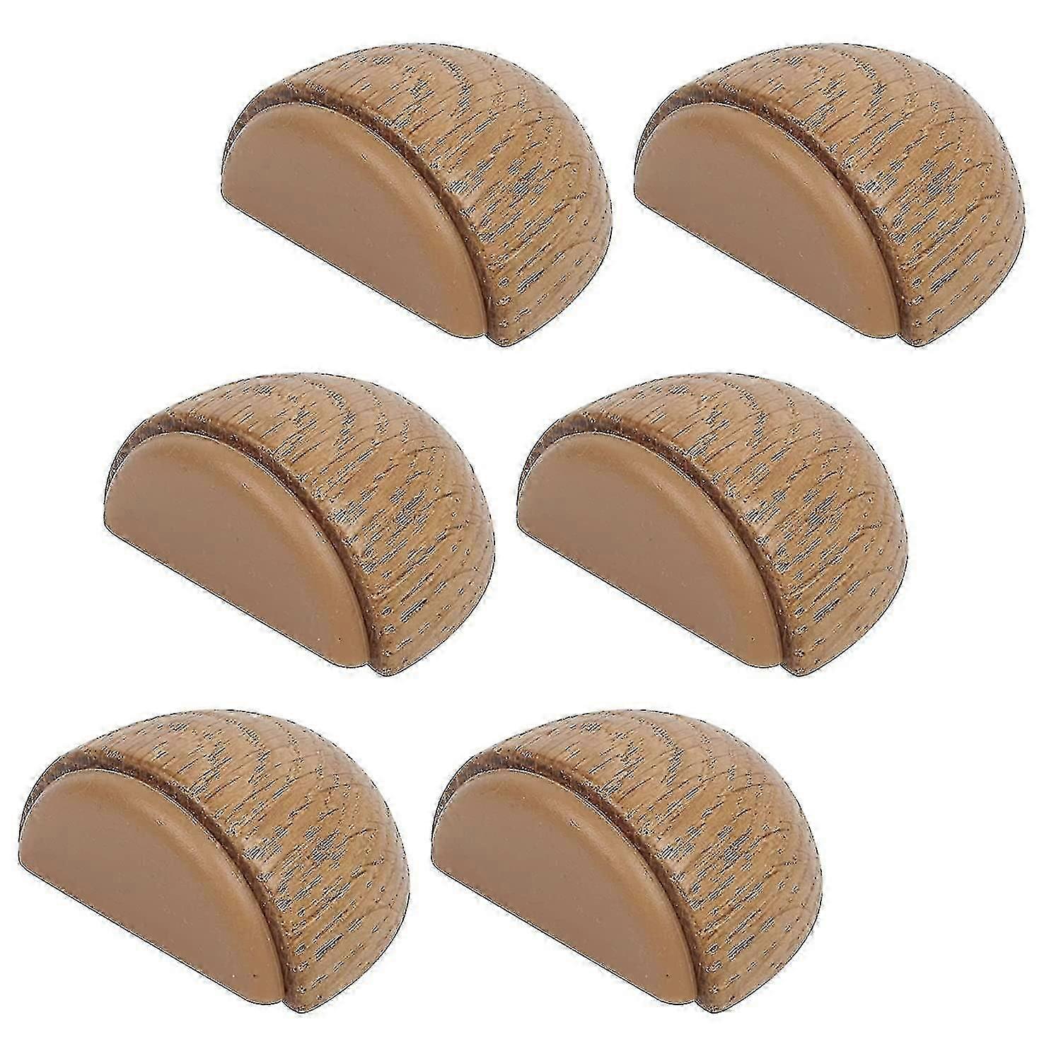 סט של 6 פקקי דלת - פקק דלת דבק עץ לריצוף ופרקט - פקק דלת דבק - פקק דלת (אלון נטור)