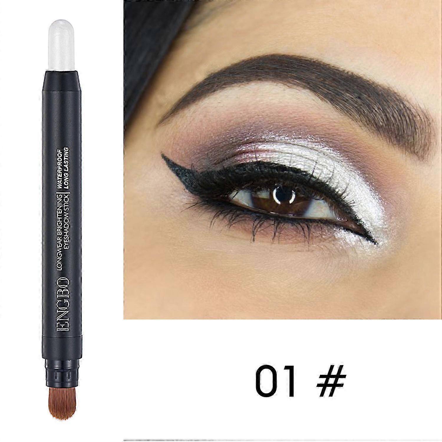 Eyeshadow, Eyeshadow Shimmer Stick, Glitter Waterproof Eyeshadow, Long-Lasting Eye Makeup Kit, for Shadow Eyeliner Brightener Pencil Stick for Girl