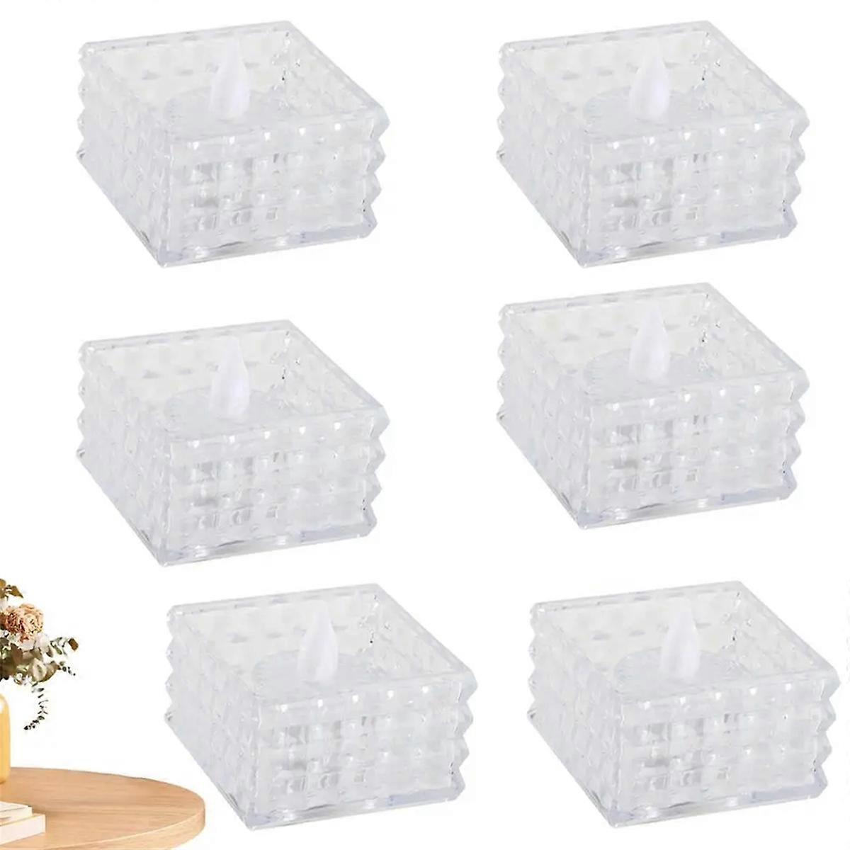 Luzes de Vela 6pcs Led Tea Lights Velas Elétricas Sem Chama