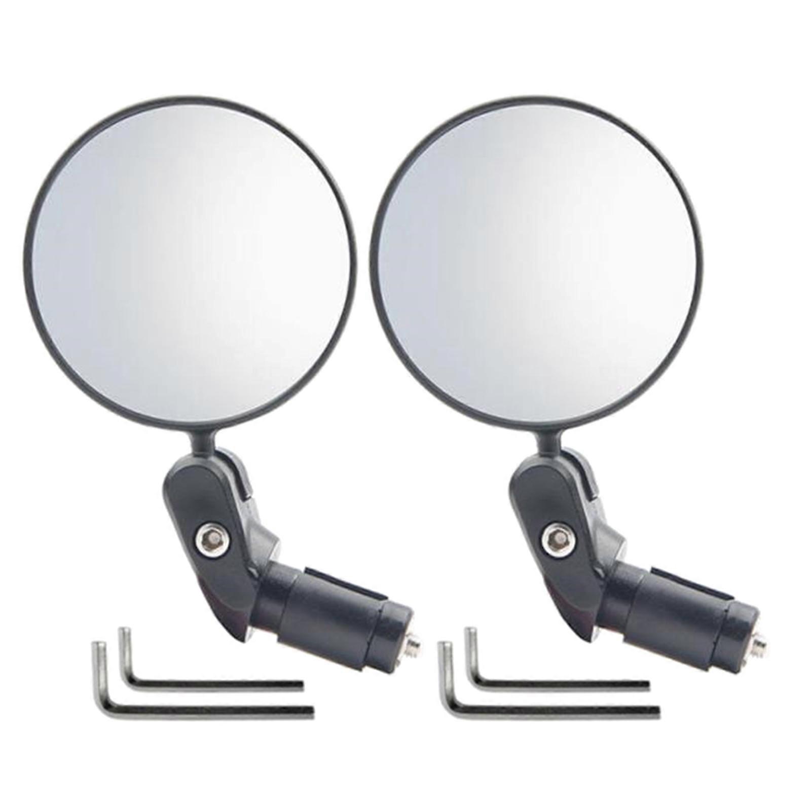 Bicycles Rearview Mirror Handlebar 360-Degree Adjustable Convex Bike Mirror Cycling Safety Warning Bicycles Reflector